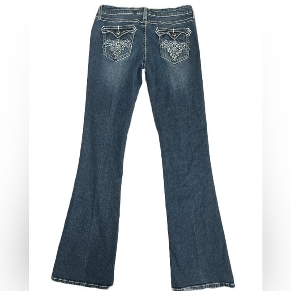 Wrangler Rock 47 Ultra Low Rise Embellished Flare Women’s Jeans Size 7 - Picture 4 of 10